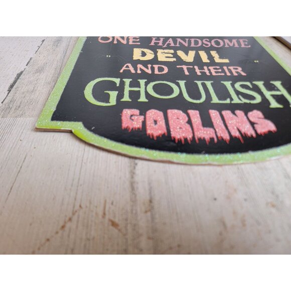 Welcome come in for a spell witch sign foolish Halloween set hanging home decor - Picture 4 of 12